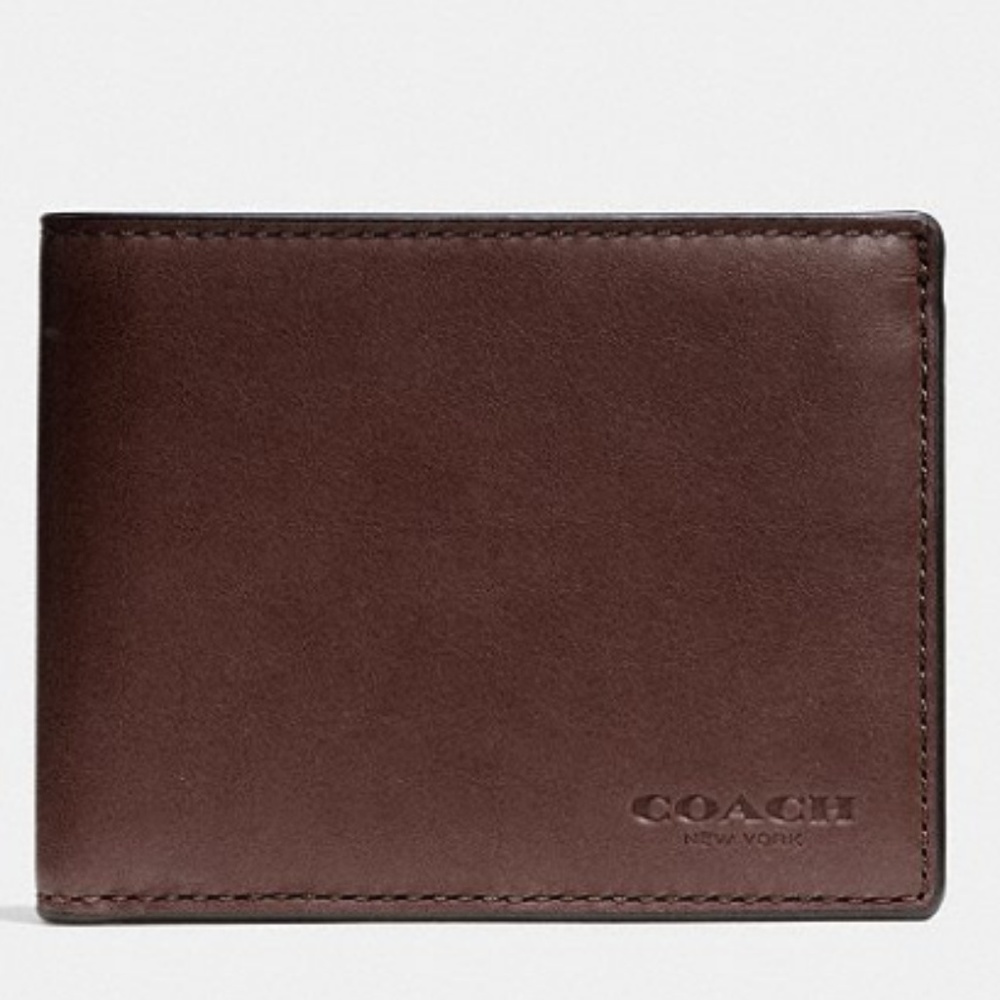 Coach Slim Billfold Id Wallet (Authentic)